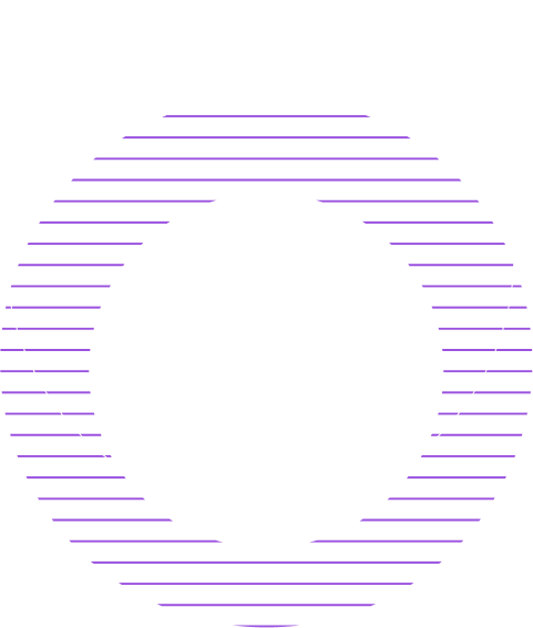 Graphic of purple lines across a circle